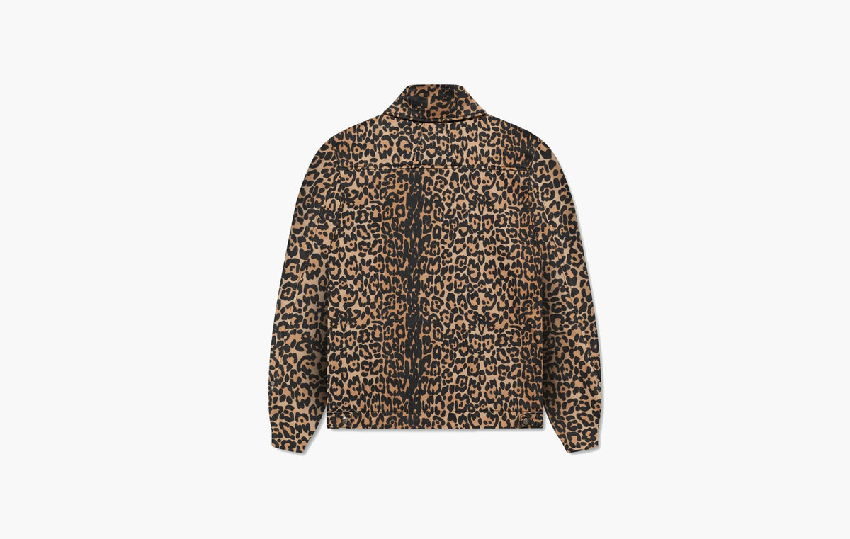 Leopard Oversized Work Jacket "Black/Tan"