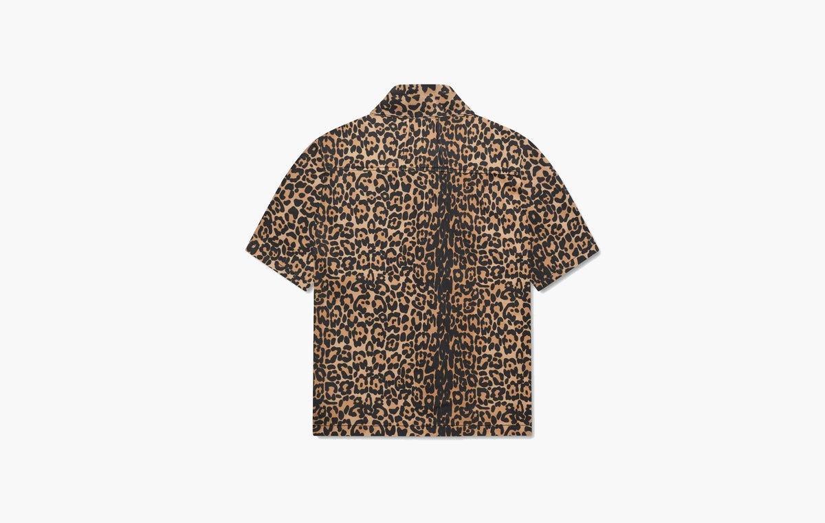 Leopard Boxy Work Short "Black"