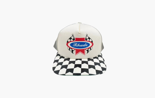 Chevron Rally Trucker Hat "Off White"