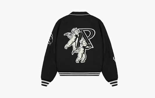 Cherub Wool Varsity Jacket "Jet Black"