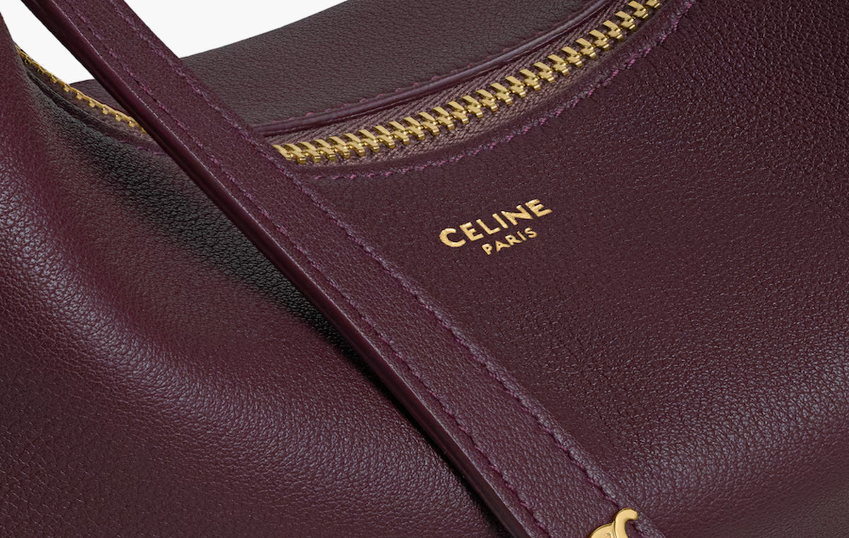 Teen Celine Lulu In Grained Calfskin "Deep Burgundy"