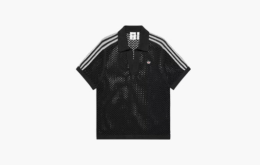 Crochet Polo Shirt "Charcoal"