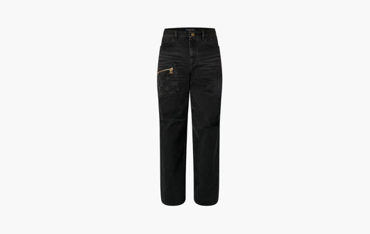 Monogram Denim Workwear Pants "Black"