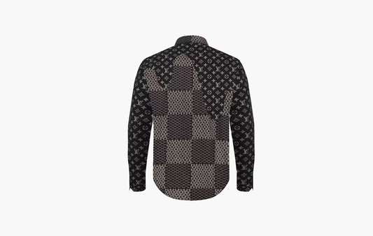 MNGM Waves Giant Damier Flannel Shirt "Charbon"