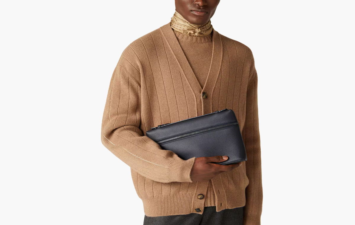 Extra Pouch L29 Grained Calfskin "Blue Navy/Onyx"