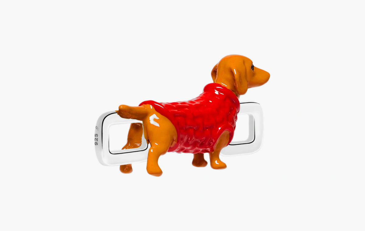 Cosy Dachshund Charm "Silver"