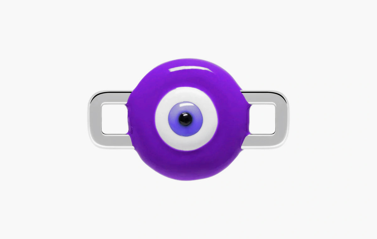 Purple Evil Eye Charm "Silver"