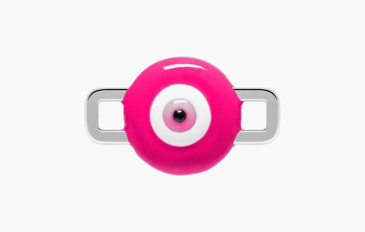 Pink Evil Eye Charm "Silver"