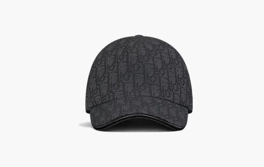 Oblique Cap "Black Cotton Jacquard"