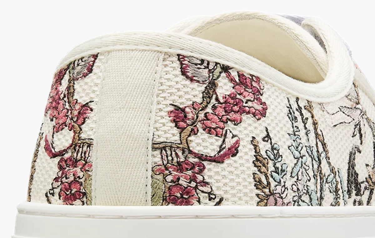 Walk'n'Dior Sneaker WMNS "Cotton Embroidered with Nude and White Millefiori Motif"