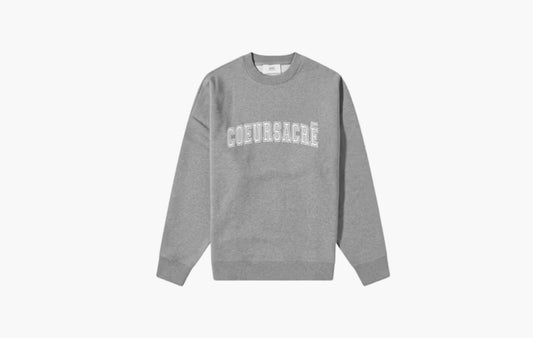 Coeur Sacre Crewneck Sweater "Heather Grey/White"