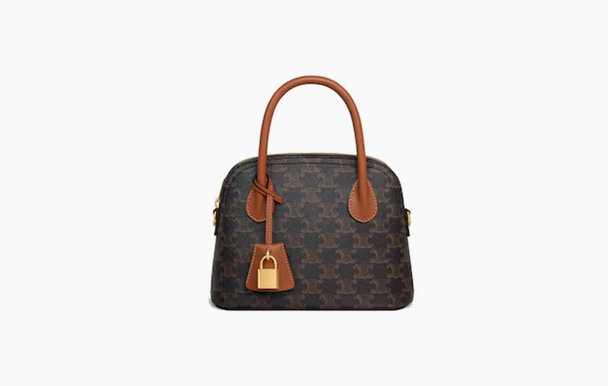 Teen Honorine Bag In Triomphe Canvas and Calfskin "Tan"