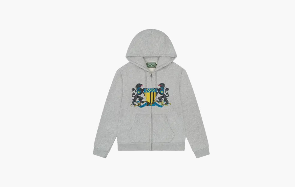 Panther Crest Zip Up Hoodie "Grey"
