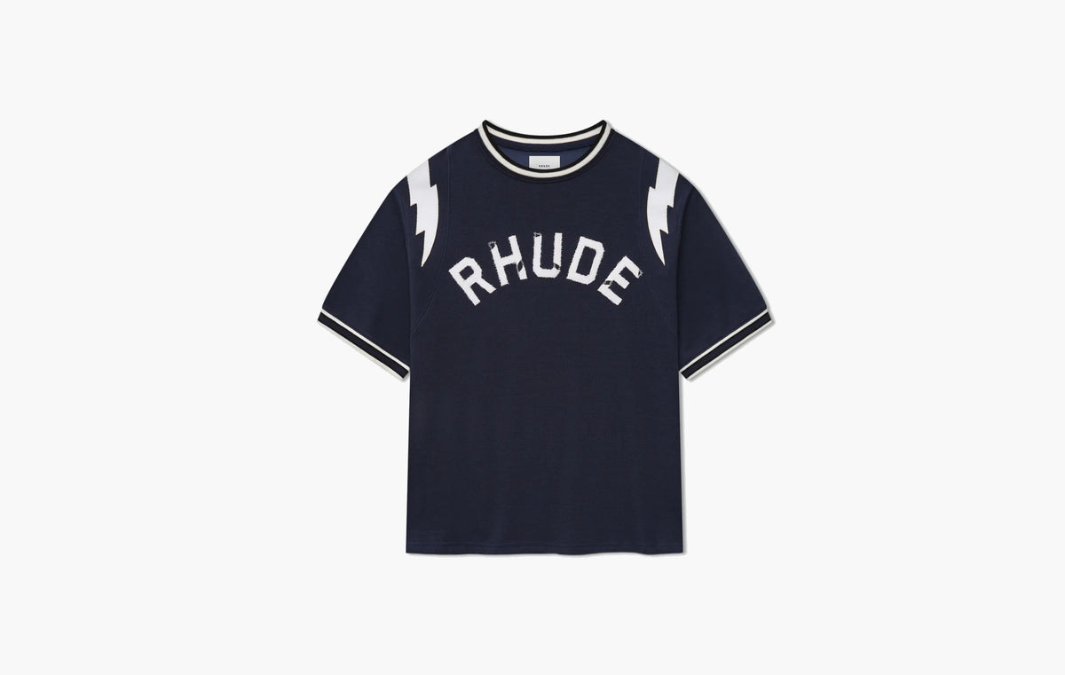 Lightning Ringer Jersey Tee "Navy"