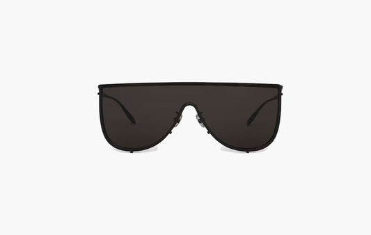 Metal Mask-Shaped Sunglasses "Black"