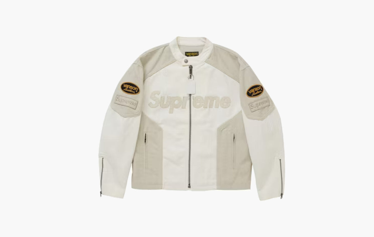 Vanson Leathers Cordura Cotton Jacket "White"