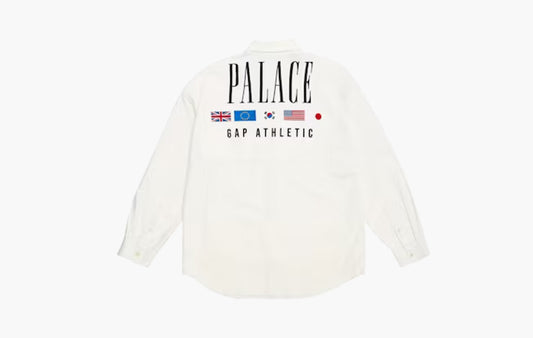 Drop Shoulder Oxford Shirt "White"