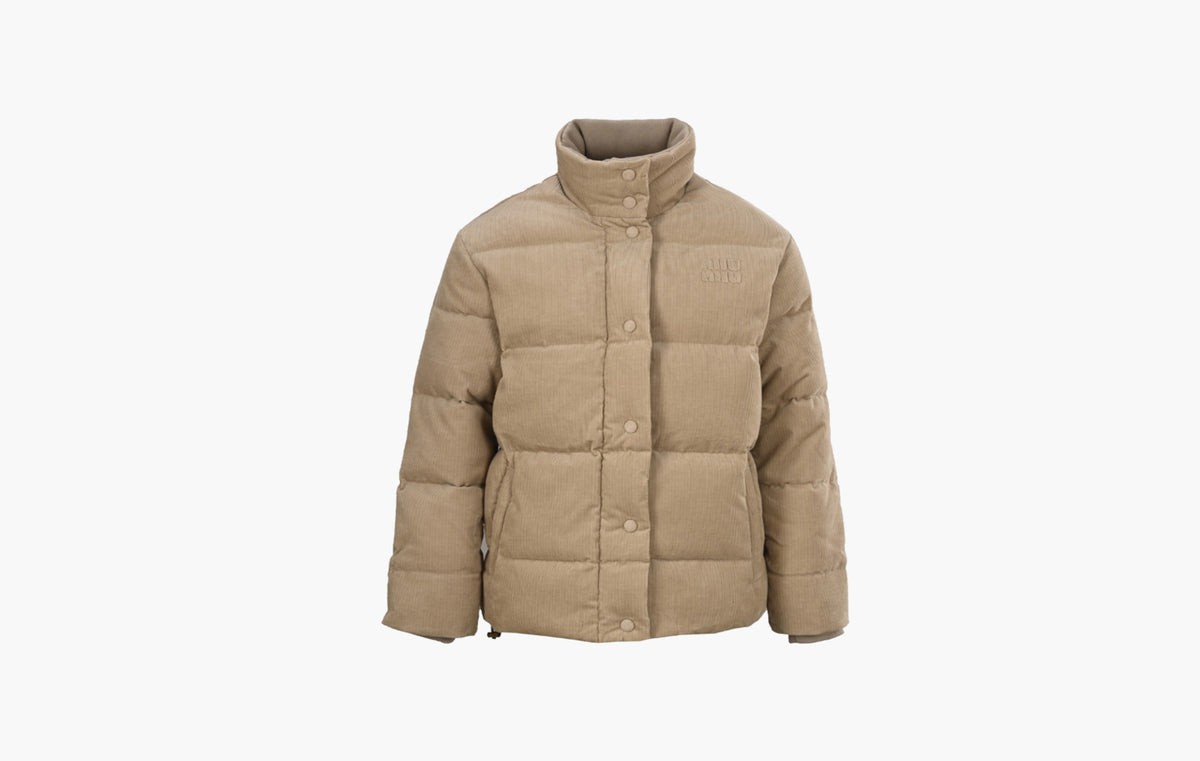 Medium-weight Corduroy Down Jacket "Sand Beige"