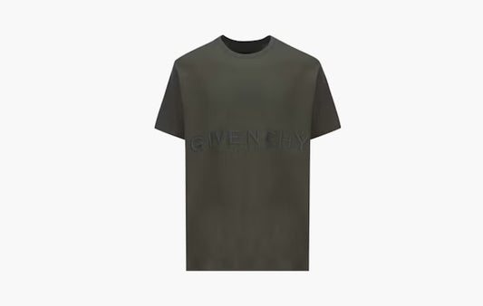 Oversized Embroidered Logo T-Shirt "Greyish Green"