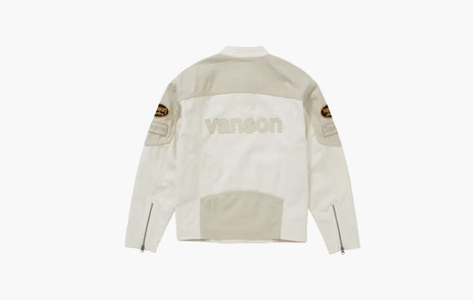 Vanson Leathers Cordura Cotton Jacket "White"