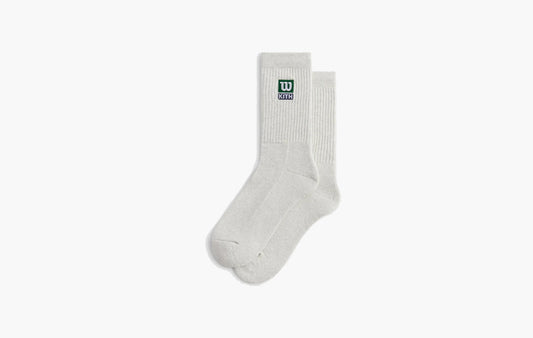 Logo Crew Socks "Light Heather Grey"