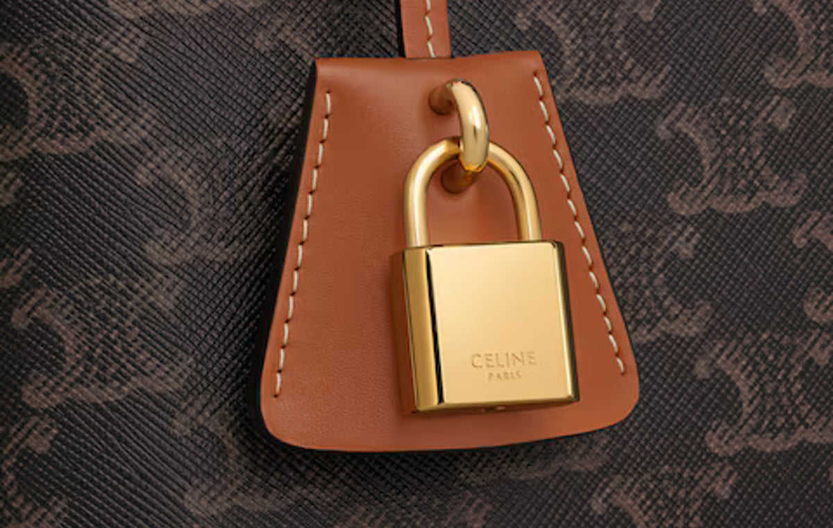 Teen Honorine Bag In Triomphe Canvas and Calfskin "Tan"