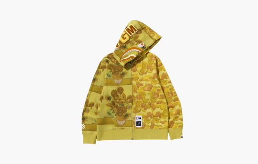BAPE x Van Gogh Museum Shark Full Zip Hoodie "Yellow"