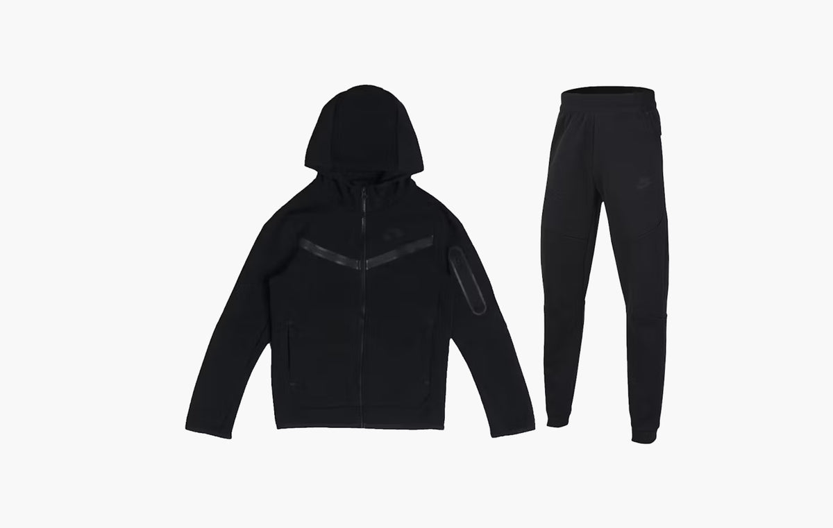 Sportswear Kids' Tech Fleece Full-Zip Hoodie & Joggers Set (Plus Size) "Black/Black"
