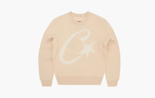 C Star Mohair Knit Sweater "Cream"