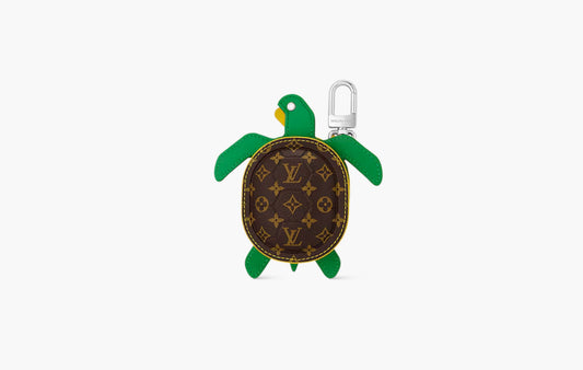 LV Turtle Pouch Bag Charm "Brown"