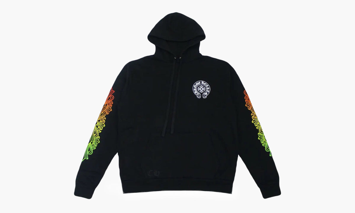 Chrome Hearts Floral Sleeve Gradient Made In Hollywood Hoodie Black Gradient | The Sortage