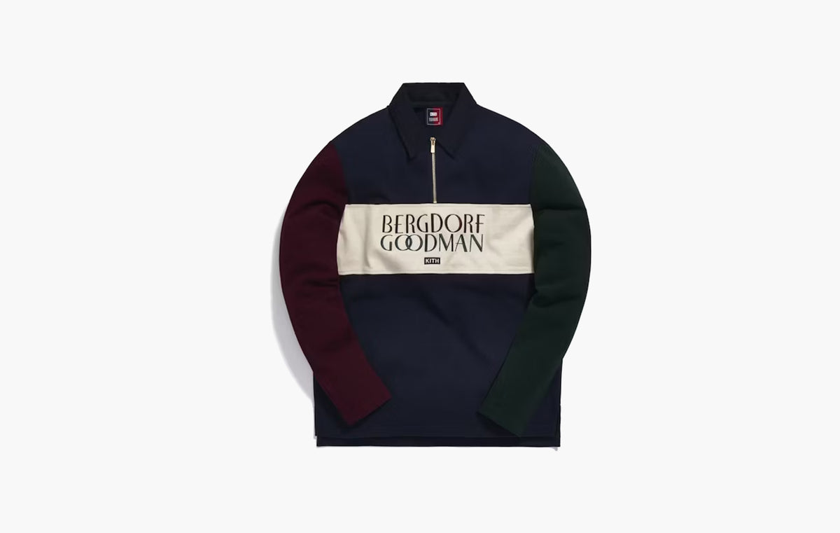 Bergdorf Goodman L/S Quarter Zip "Navy"