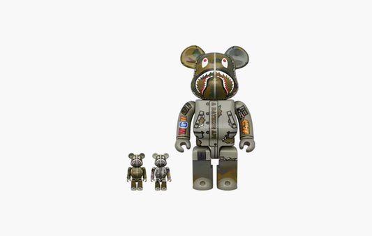 Bearbrick Bape (R) x Alpha Camo Shark 2023 100% & 400% Set