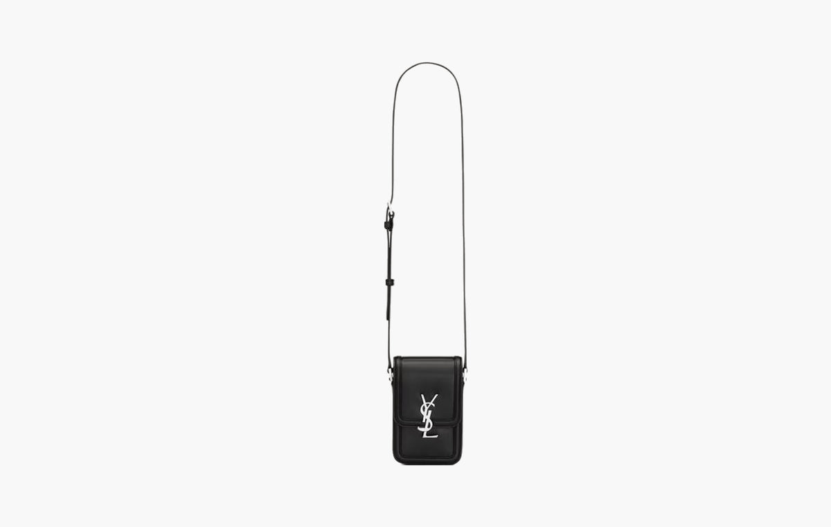 Solferino Mini Bag In Smooth Leather "Black/Silver"