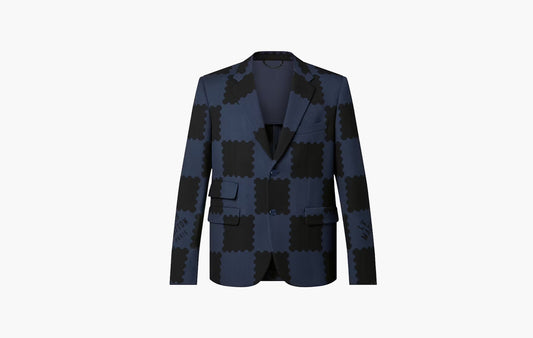 Damier Suit Jacket "Dark Ocean"