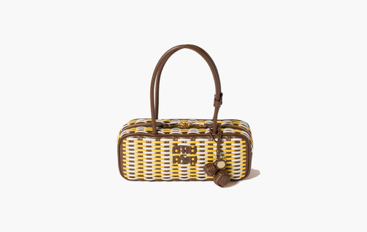 Beau Leather Bag "Maple/Sunny Yellow/Chalk White"