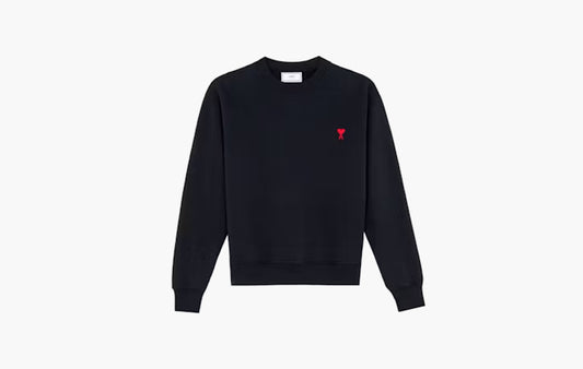 Ami De Coeur Embroidered Logo Crewneck "Black/Red"