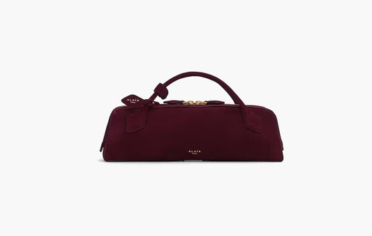 Le Dachshund Goat Suede Clutch "Red"