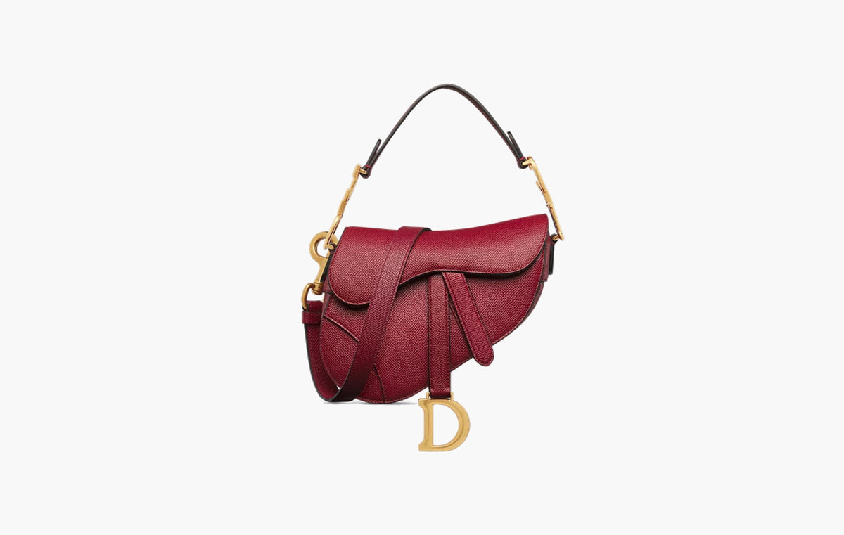 Mini Saddle Bag With Strap "Cherry Red"