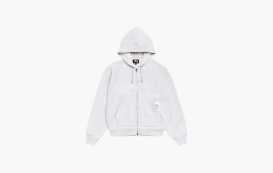 Patch Zip Knit Hoodie "Ash Heather"