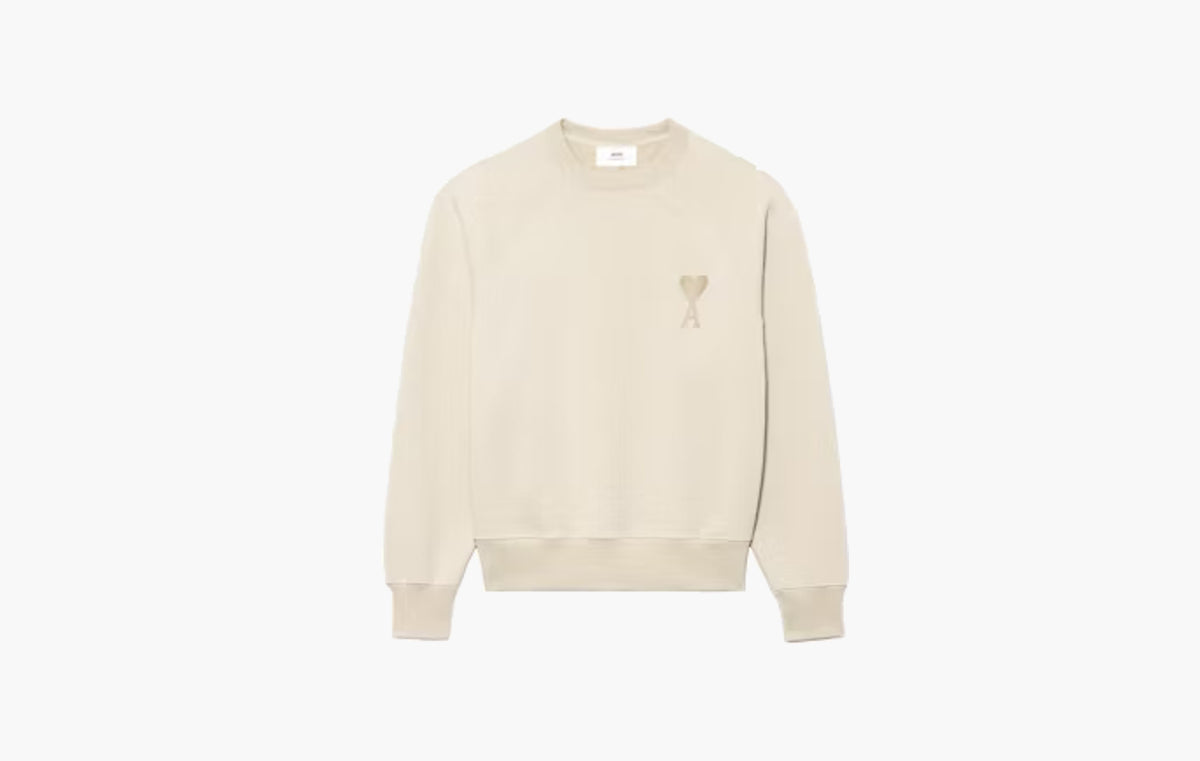 Ami De Coeur Tonal Boxy Fit Crewneck "Beige"
