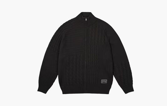 Patchwork Zip Knit "Black"