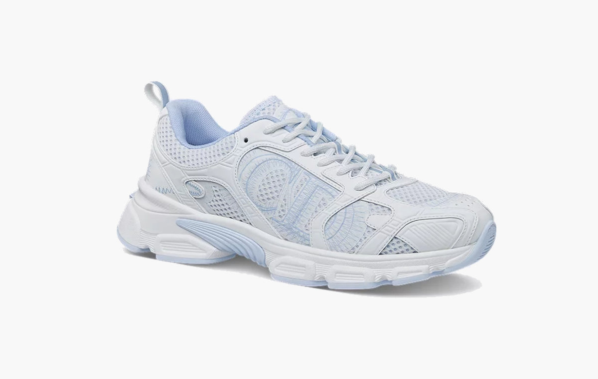 Chrono Sneaker WMNS "White and Sky Blue Mesh and Leather-Effect Panels"