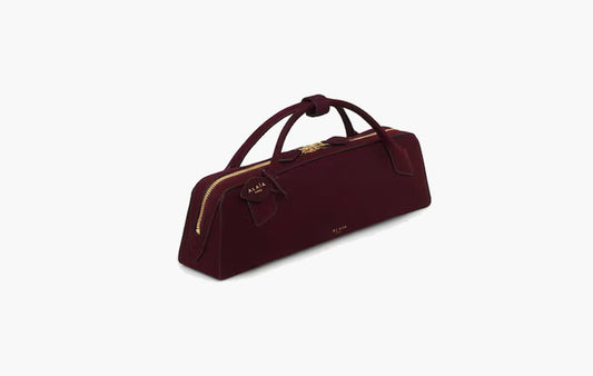 Le Dachshund Goat Suede Clutch "Red"
