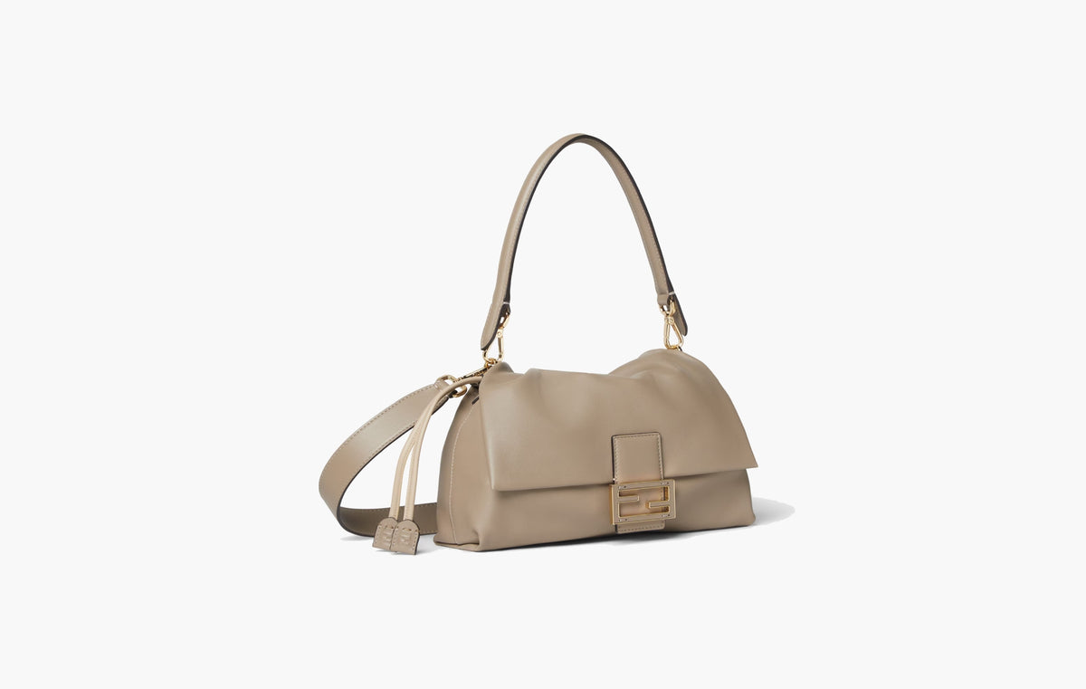 Mamma Baguette Medium Nappa Leather "Dove Grey"