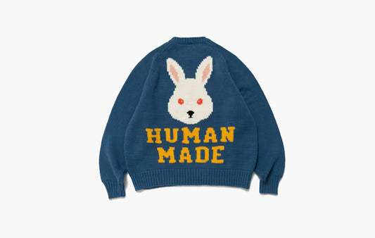 Rabbit Raglan Knit Sweater "Blue"