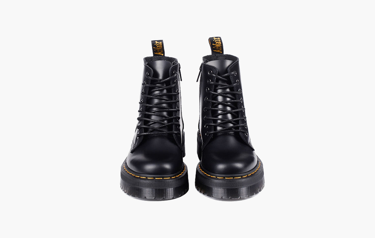 Jadon Platform Boots "Black Smooth Leather"