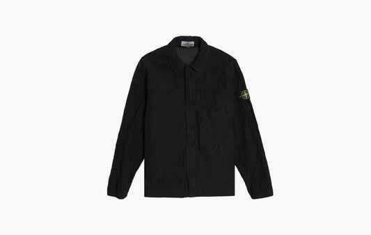 Cotton-Nylon Corduroy 500 Overshirt "Black"