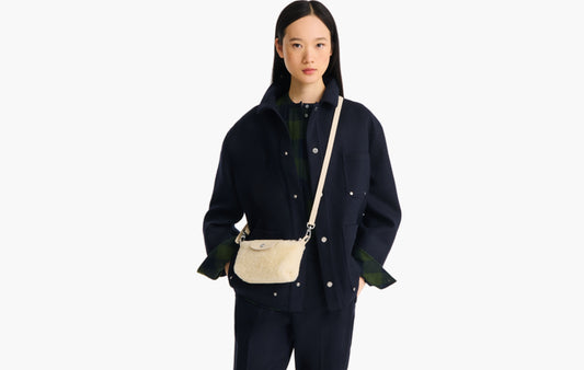 Le Pliage Xtra XS Pouch Leather "Ecru"