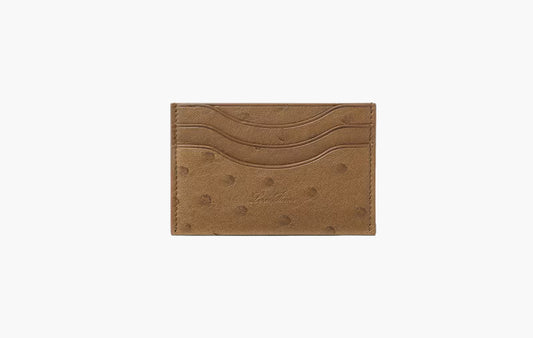 Extra Cardholder Ostrich Leather "Salty Capers"